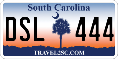 SC license plate DSL444