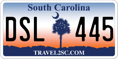 SC license plate DSL445