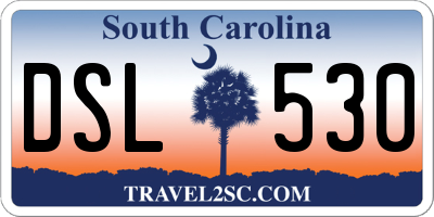 SC license plate DSL530