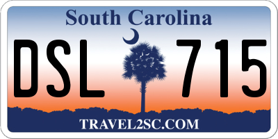 SC license plate DSL715