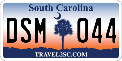 SC license plate DSM044