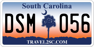 SC license plate DSM056