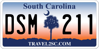 SC license plate DSM211