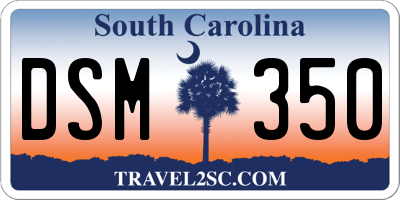 SC license plate DSM350