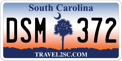 SC license plate DSM372