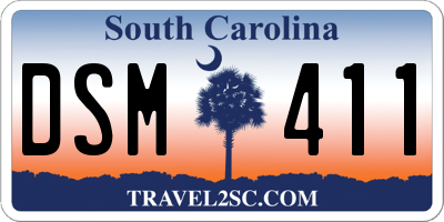 SC license plate DSM411