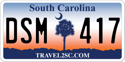 SC license plate DSM417
