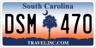 SC license plate DSM470