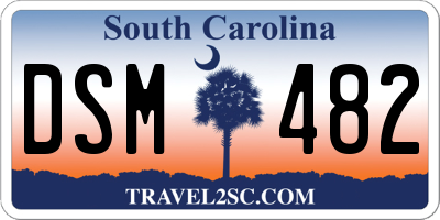 SC license plate DSM482