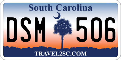 SC license plate DSM506