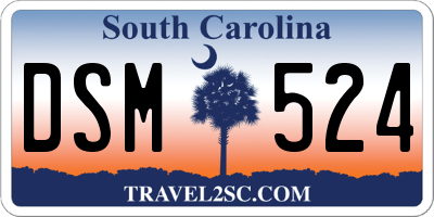 SC license plate DSM524