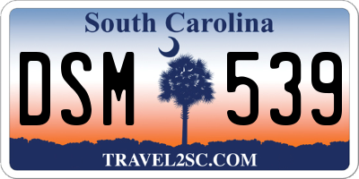 SC license plate DSM539