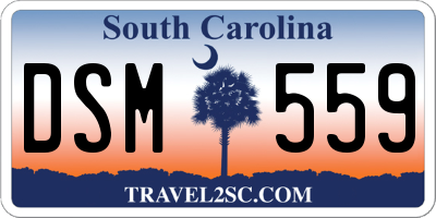 SC license plate DSM559