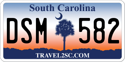 SC license plate DSM582