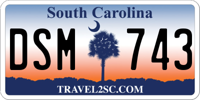 SC license plate DSM743