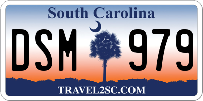 SC license plate DSM979