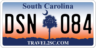 SC license plate DSN084