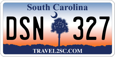 SC license plate DSN327