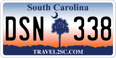 SC license plate DSN338