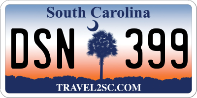 SC license plate DSN399