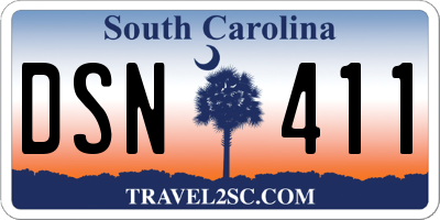 SC license plate DSN411