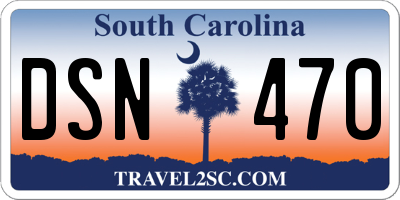 SC license plate DSN470