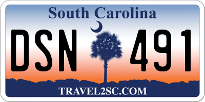 SC license plate DSN491