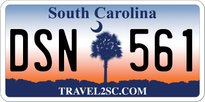 SC license plate DSN561