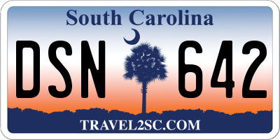 SC license plate DSN642