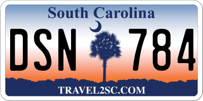 SC license plate DSN784