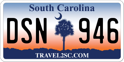 SC license plate DSN946
