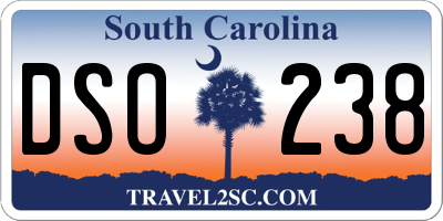 SC license plate DSO238