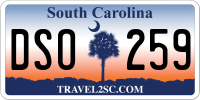 SC license plate DSO259