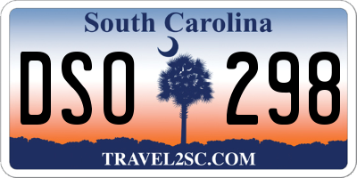 SC license plate DSO298