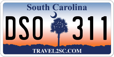 SC license plate DSO311