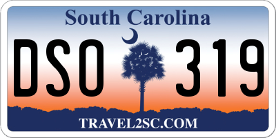 SC license plate DSO319