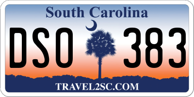 SC license plate DSO383