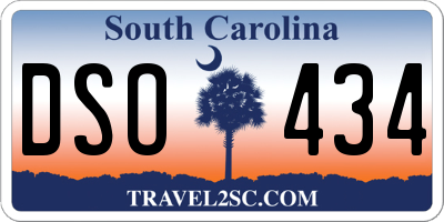 SC license plate DSO434