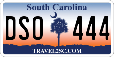 SC license plate DSO444