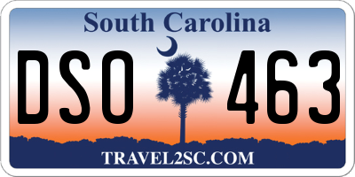 SC license plate DSO463
