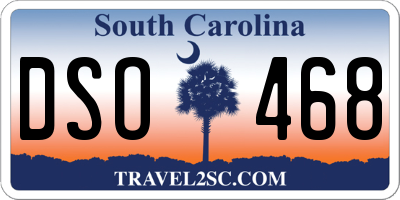SC license plate DSO468