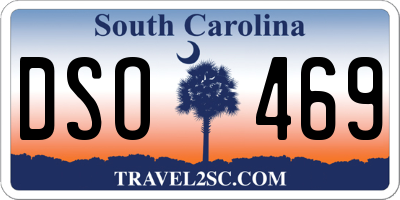 SC license plate DSO469