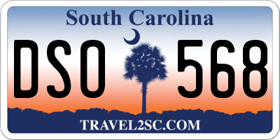 SC license plate DSO568