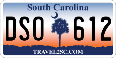 SC license plate DSO612