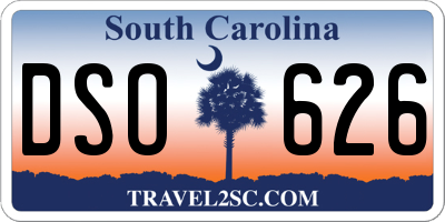 SC license plate DSO626