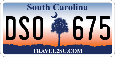 SC license plate DSO675