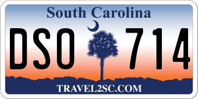 SC license plate DSO714