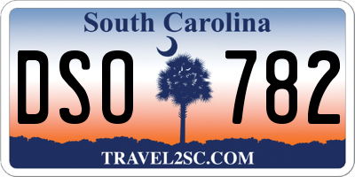 SC license plate DSO782