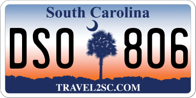 SC license plate DSO806