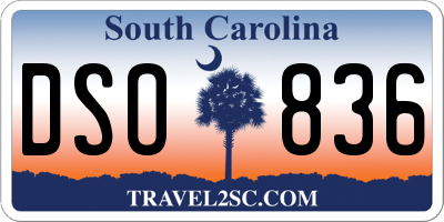 SC license plate DSO836